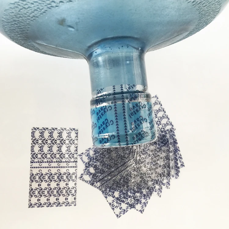 Joint de bouchon autocollant &eacute;tiquette pvc &eacute;tiquette r&eacute;tractable pour bouchon de bouteille d'eau de 5 gallons