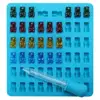 53 cavities bear shape candy chocolate molds fondant tools cake decorating tools mould set molde de silicona 3D silicone baking