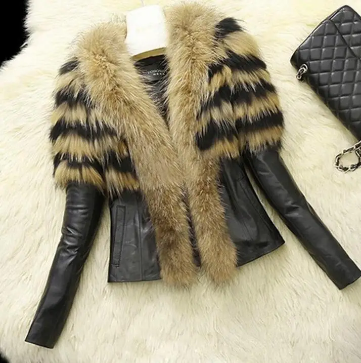 Latest good quality thick wholesale faux fur fleece leather jacket women long sleeve winter coat