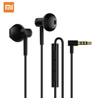 

Global version Original Xiaomi Mi dual unit half earphone comfort wear high tough wire Powerful Pie Microphone remote control