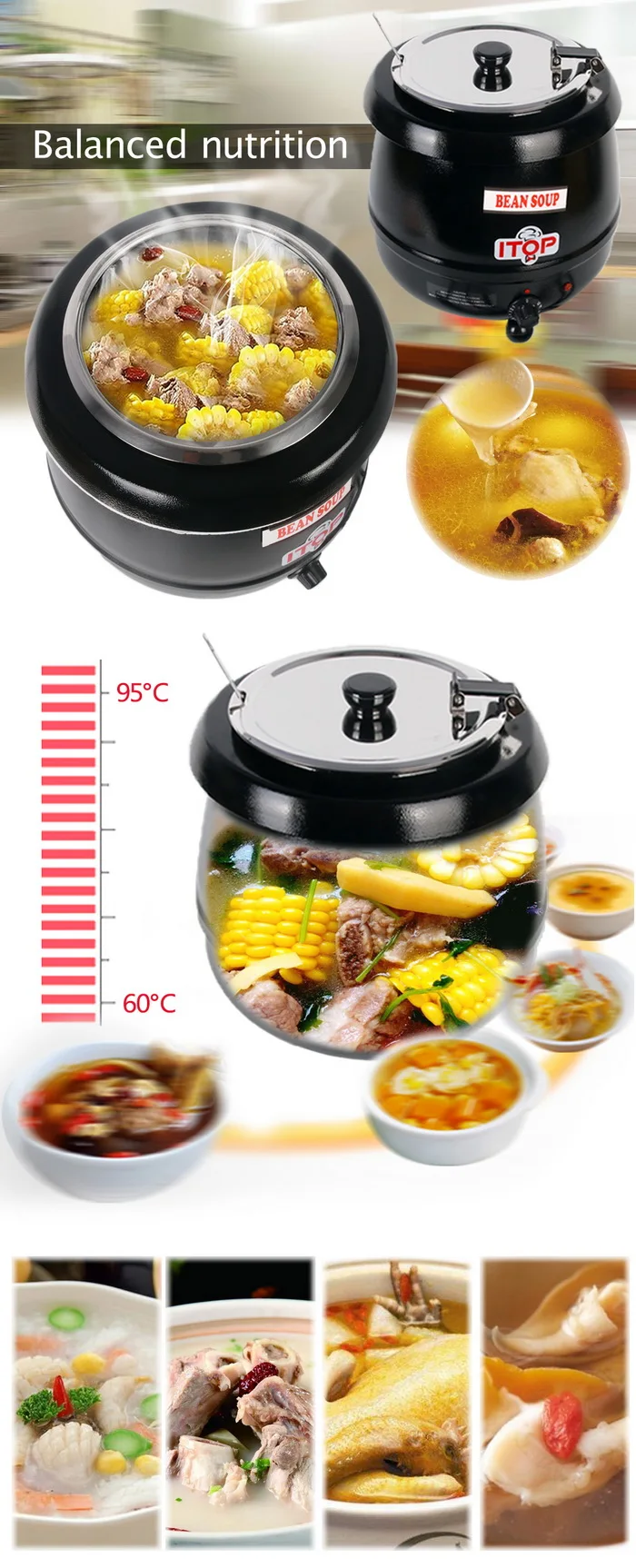 Restaurant Electric soup boiler/ Buffet Soup Warmer For sale