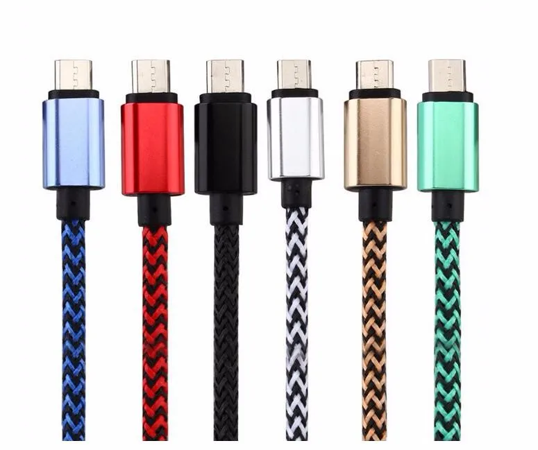 Wholesale 2M Nylon Braid Fast Charging Data Transfer Cable for Android Micro USB Cable