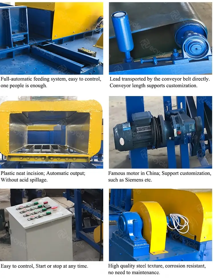 Scrap Small Type Lead Acid Battery Recycling Machine