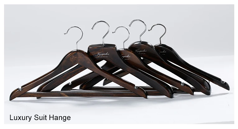 3d international Wooden Dark Brown Hotel Thick Foam Silk Clothes Hangers  Satin Padded Hangers, For Hotels