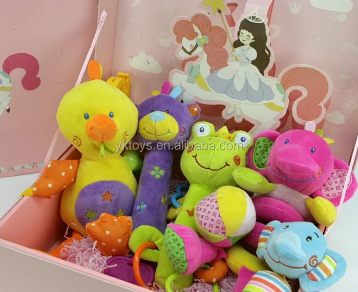 Cute Baby Rattle With Color Box Plush Toy Buy Lighting Baby Rattle