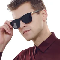 

SHINELOT M301 High End Driving Black PC Frame Aluminum Temple Male TAC Polarized Sunglasses UV400