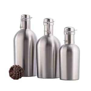 High Quality 1L Premium Insulated Stainless Steel Beer Growler Keep Your Beer Cold And Carbonated  With Swing Top