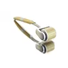 ZGTS Titanium golden derma roller face beauty needle interchangeable replaceable derma roller KD-35