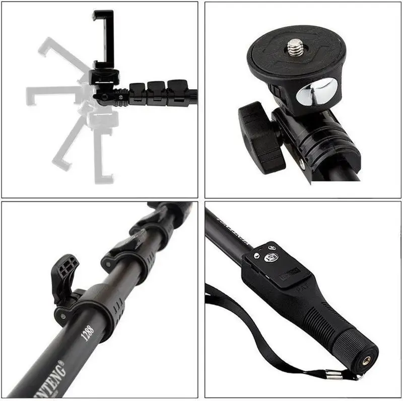 Extendable Monopod for dslr Camera or Smartphone with Bluetooth Shutter