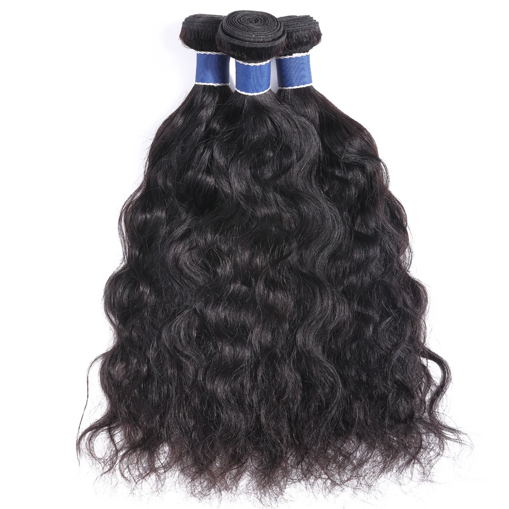 China Human Hair Weave Low Price Wholesale Virgin 100 Human Hair Bundles Double Weft Reinforced Construction Water Wave All