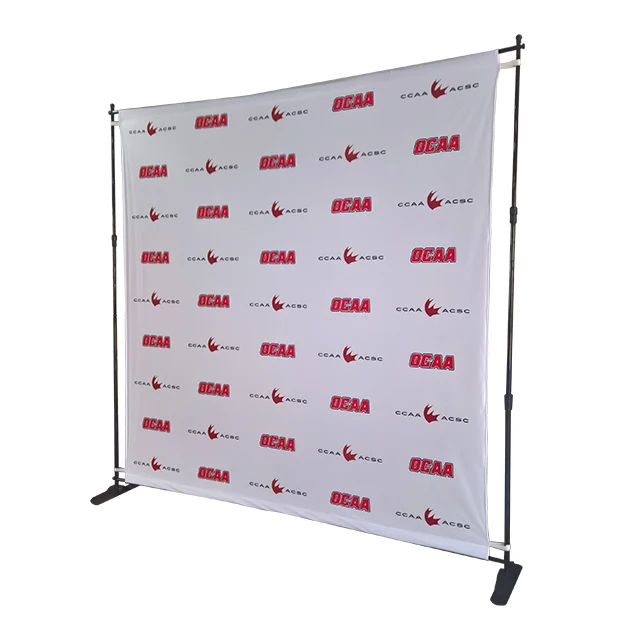 Admax 8*10' Heavy Duty Photography Banner Stand Wall Background Adjustable Backdrop Telescopic Step and Repeat Banner Stand