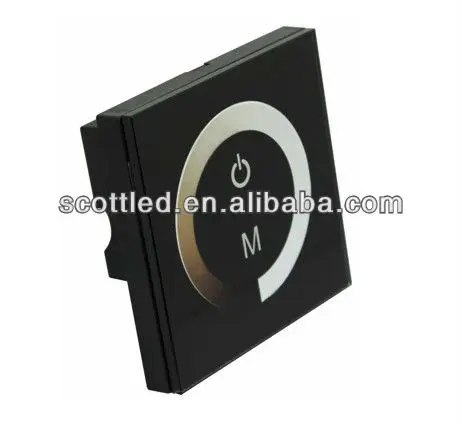Black color current 8A rgb touch screen controller12V-24Vdc programmable led light dimmer