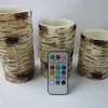Spring decoration led candles with remote control wax flickering led pillar candles flameless led wax candles yellow flickering