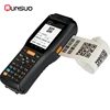 Portable android handheld barcode scanner with built in pos printer