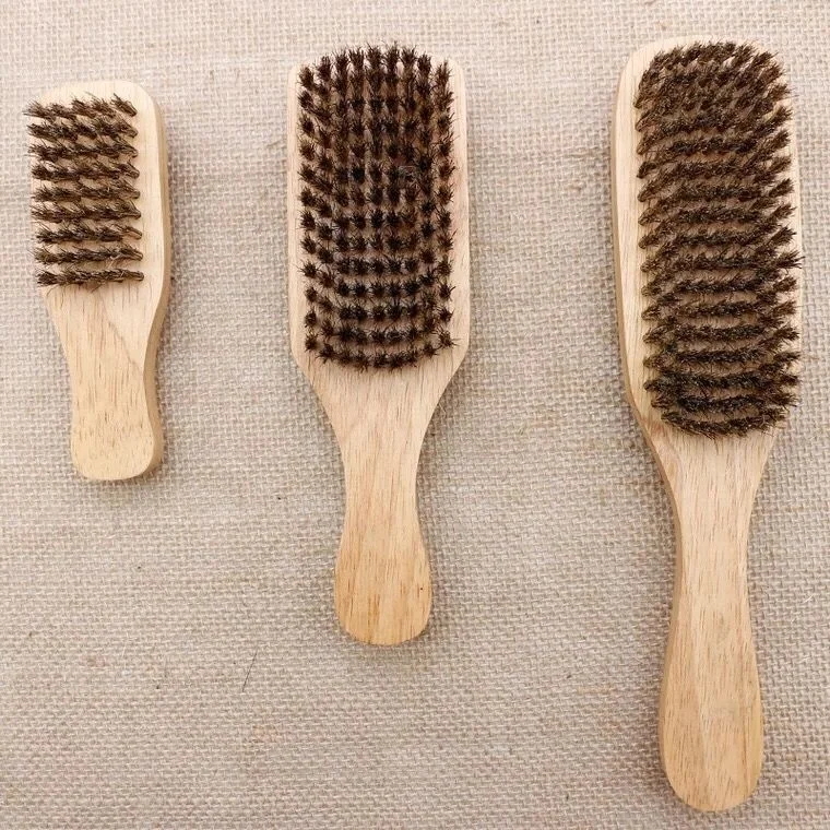 

JDK Cheap Beard Accessories Natural Firm Boar Hair Brush for Men Brush Hair, Same as the picture