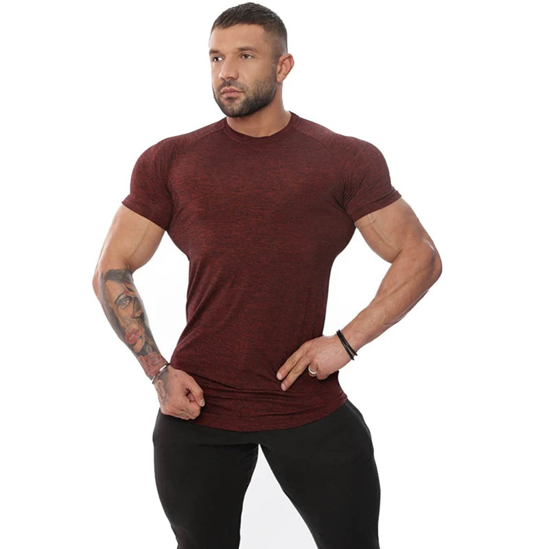 

Wholesale Sportswear Men Gym T shirt Running Wear Men Training Jogging Wear