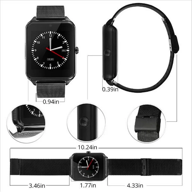 
Hotsale Bluetooth Smart Watch Z60 Men Women Bluetooth Wristwatch 2G Support SIM/TF Card Wristwatch PK A1 W8 GT08 A1 