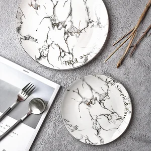 Image of Home decoration modern dinner plates ceramic set menaje de cocina