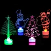 2019 Christmas Tree Hot Merry LED Color Changing Mini Christmas Xmas Tree Home Table Party Decor Charm 9.25