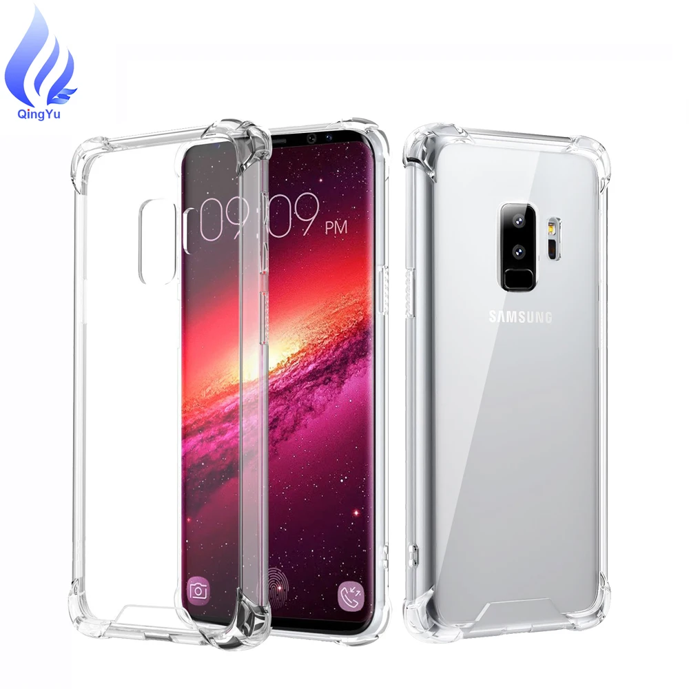 

2019 Tpu PC Mobile Phone Covers Case Clear Shockproof Smartphone Case For Samsung Galaxy S9 Case, Clear;blue;pink;grey;s9 case