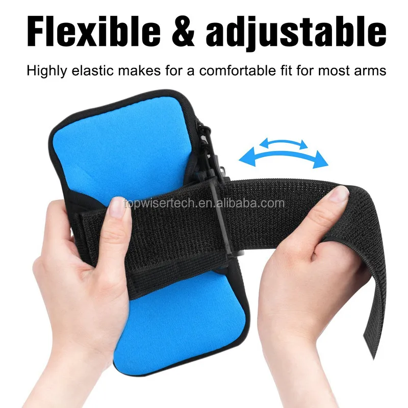 Custom Double Zipper Pocket Sports Armband Wrist Bag Running Armband