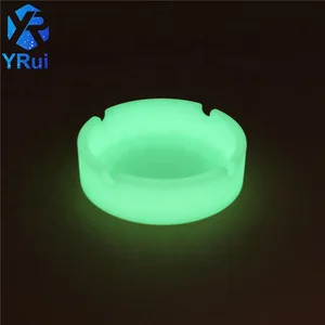 Image of Multifunctional personalized colorful Luminous ash tray Round square silicone ashtray for cigar