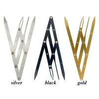 

Private Label Stainless Steel Eyebrow Ruler Microblading Stencils Permanent Tatoo Calipers Golden Ratio Divider OEM Your Logo