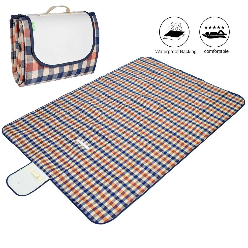 Extra Large Picnic &outdoor Blanket,Tote Waterproof With Soft Fleece ...