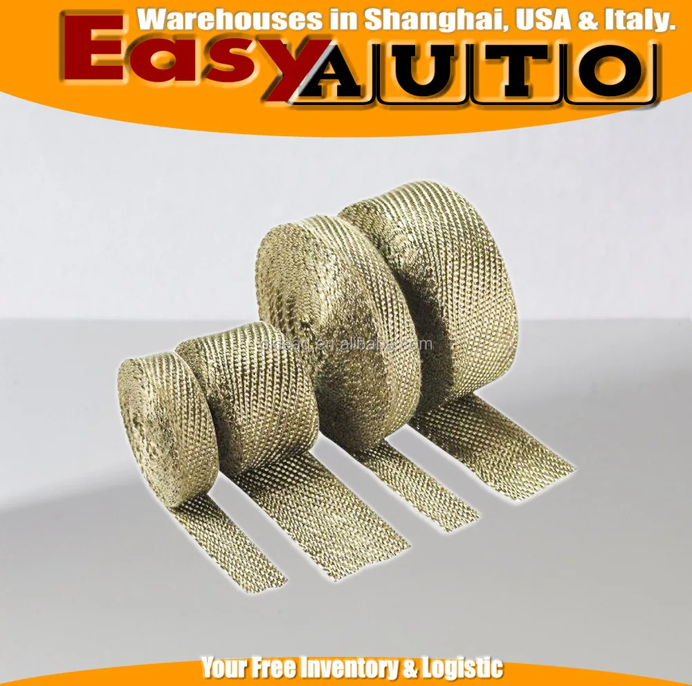 2"x 50' Premium Exhaust Heat Wrap Manifold Wrap Titanium Lava Fiber