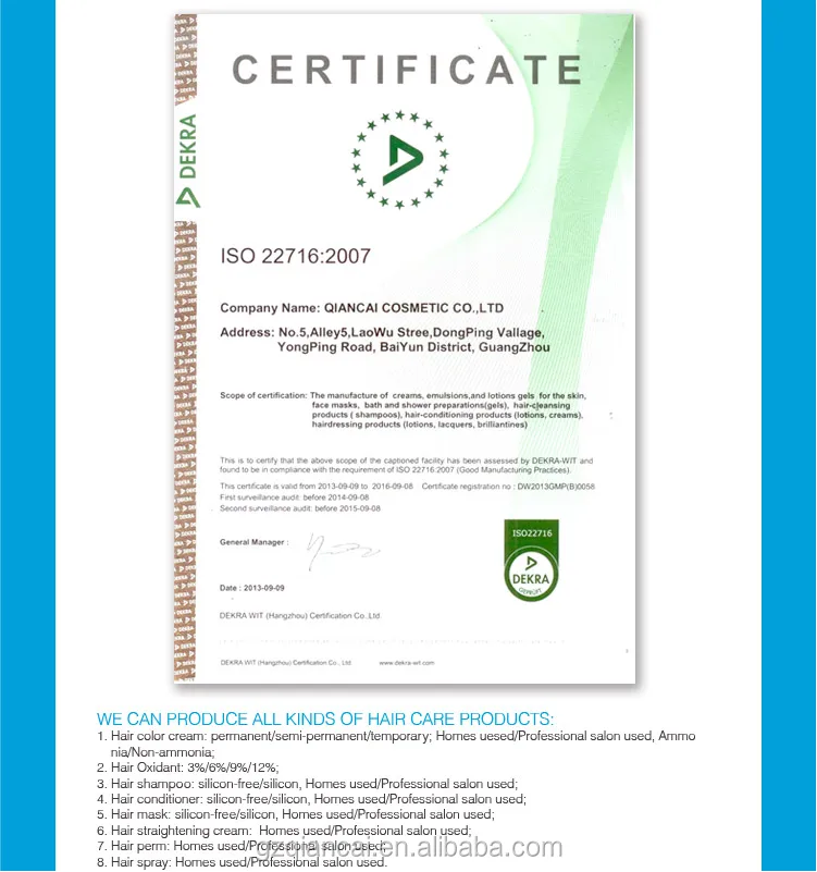 OEM/ODM permanent Japanese hair straightening cream