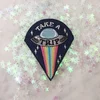 Wholesale hot sale Take a Trip UFO Patch - Iron On Embroidered Patches Alien, Outer Space, Trippy