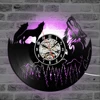 Preciser Wolf Howling Vinyl Record Clock Unique Bedroom or Kitchen Wall Decor Gift Unique Antique Clock