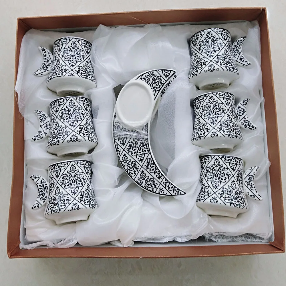 12pcs  Wholesale porcelain arabic coffee cup ceramic coffee cup