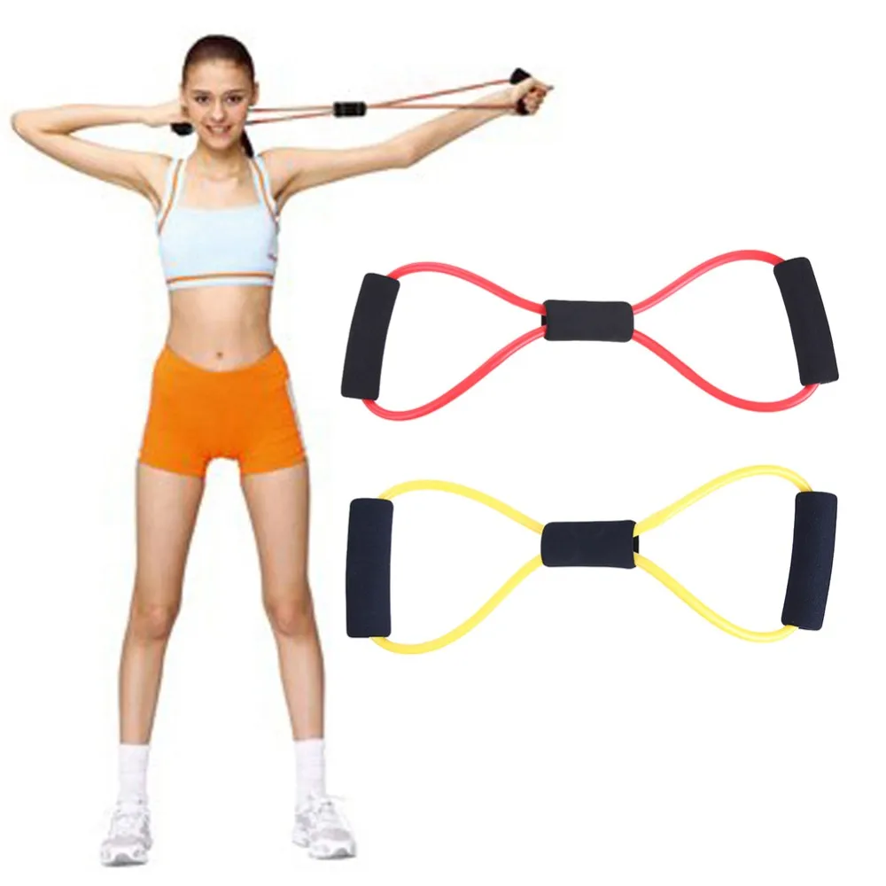 Hot Sale 8shaped Elastic Tension Rope Gym Fitness Sport Rubber Loop