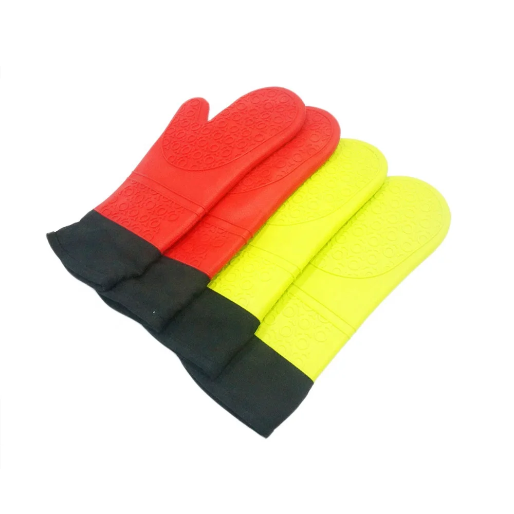 
Silicone Extra Long Kitchen Oven Mitt with Handle 