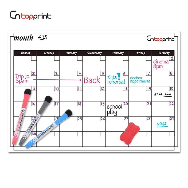 

Shanghai Factory Custom Fridge Magnetic Organizer Agenda Planner, Customized color