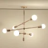 indoor lighting modern 6 heads tube link pendant light