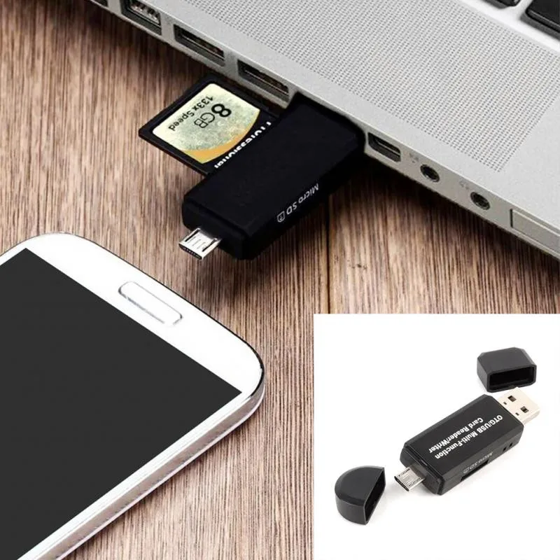 paypal accept OTG reader USB 2.0 multi-function sd card reader writer with custom logo - ANKUX.COM
