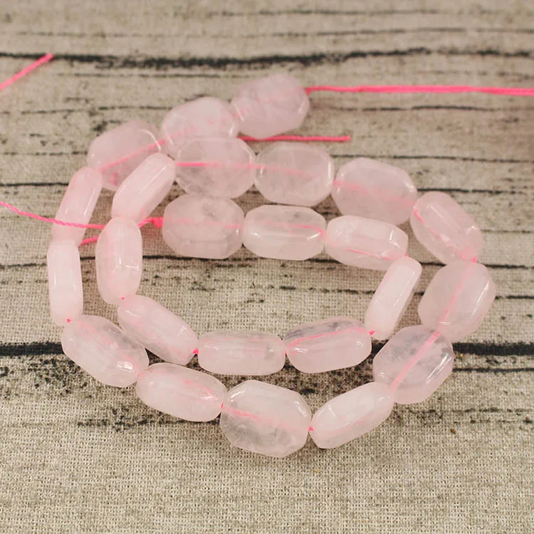 

CR5509 Pink rose quartz rectangle beads,natural quartz stone for jewelry making