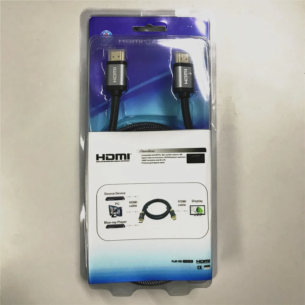 6 feet 5m hdmi cord 3d 4k18gbps with ethernet hdmi braided cable - ANKUX.COM