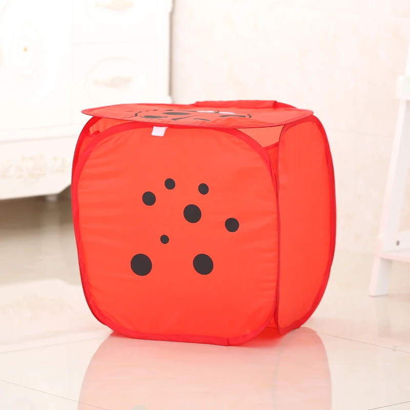 

cartoon series pop up collapsible hamper laundry basket, Red green blue and pink