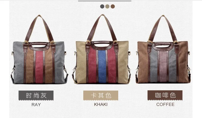 2020 Women Contrast Color Combination Bag Fashion Canvas Handbag For Travel