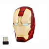 Cool design portable led light show Iron man wireless mouse