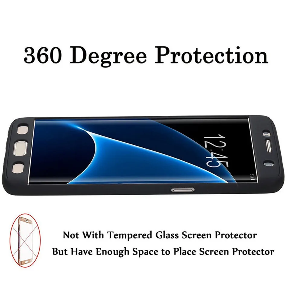 360 Degree Full Cover Case for samsung galaxy note 8 Cases PC Full Phone Cases for samsung galaxy note 8