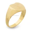 Fashion heart gold initial personalized ring