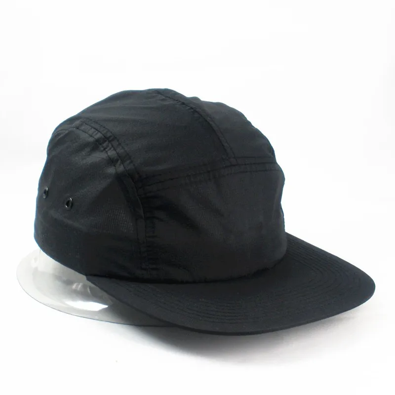 Men And Women Dri-fit Black Blank Wholesale Nylon 5 Panel Hats - Buy ...