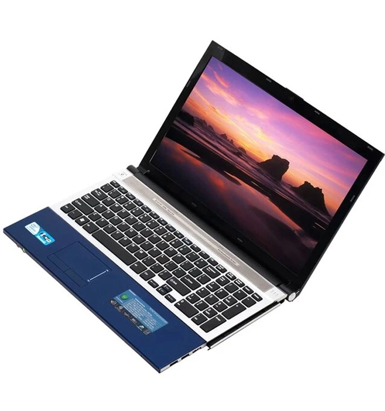 

15.6'' Laptop Computer Netbooks Intel Core i7 8GB RAM DDR 3 128GB SSD 1920X1080 FHD With DVD RW Win 10 OS Desktops Ultrabook, Blue/black
