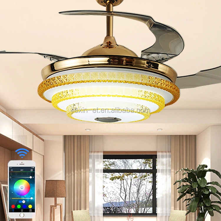 Hot sale 220v 70W indoor 52 inch wood blades vintage led light ceiling fan