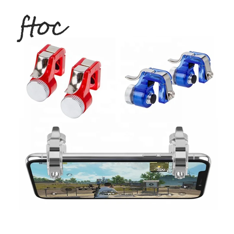 

Gaming Trigger Fire Button Aim Key Smart phone Mobile Joysticks Game L1R1 Game Play Shooter Controller For Game Play, Clear