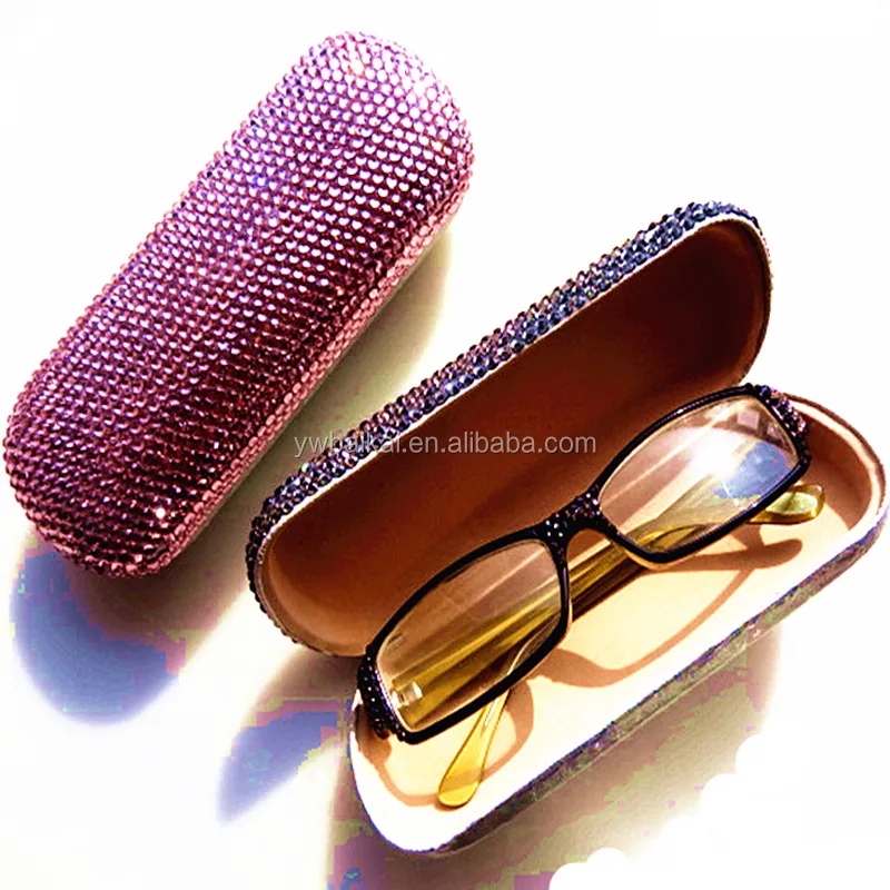 

fashion crystal bling bling eyeglasses box /Spectacle case glasses case, Customized color